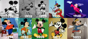Timeline of Mickey Mouse iterations